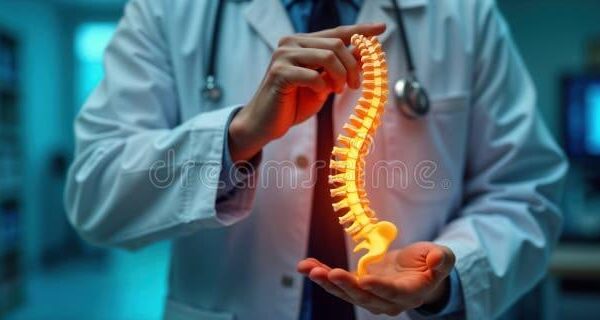 doctor-shows-spine-intervertebral-hernia-